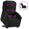 vidaXL Electric Stand up Massage Recliner Chair Black Fabric