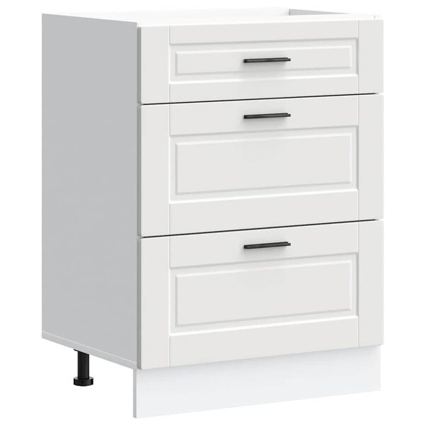 vidaXL Kitchen Base Cabinet Porto White Engineered Wood