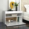 vidaXL Bedside Cabinet & LED Lights 2 pcs High Gloss White 60x35x40 cm