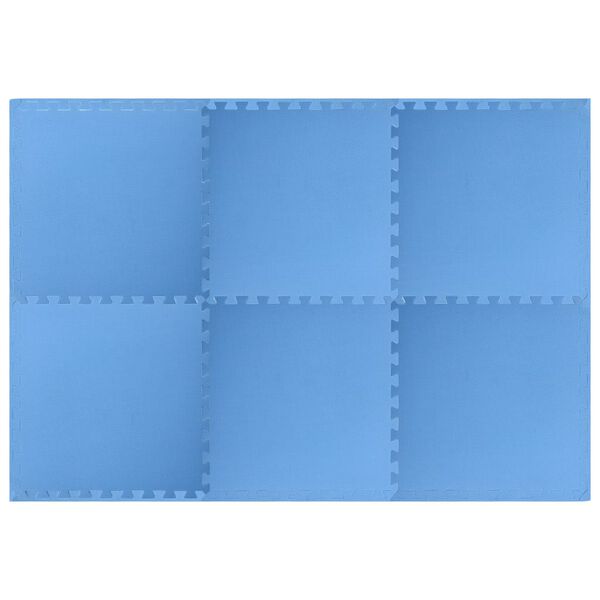 vidaXL Floor Mats 6 pcs 2.16 ㎡ EVA Foam Blue