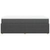vidaXL Box Spring Bed with Mattress Black King Single Fabric