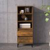 vidaXL Highboard Smoked Oak 40x36x110 cm Engineered Wood