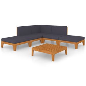 vidaXL 7 Piece Garden Lounge Set with Cushions Solid Acacia Wood