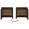 vidaXL Bedside Cabinet Smoked Oak 45x34x44.5 cm Engineered Wood