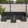 vidaXL Garden Sofa Set Black 55 x 55 x 37 cm Poly Rattan