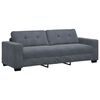 vidaXL Sofa Set 3 pcs Dark Grey 221 x 80 x 80 cm Velvet