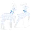vidaXL LED Reindeers 2 pcs Cold White Fabric