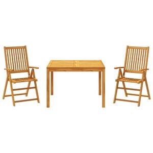 vidaXL 3 Piece Garden Dining Set Solid Wood Acacia