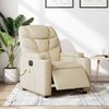 vidaXL Electric Massage Recliner Chair Cream Fabric