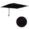 vidaXL Garden Parasol Black 248.5 x 247.5 x 160 cm Polyester and Steel