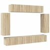 vidaXL 6 Piece TV Cabinet Set Sonoma Oak Engineered Wood