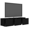 vidaXL TV Cabinet Black 120x34x30 cm Engineered Wood