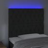 vidaXL LED Headboard Black 100 cm Velvet