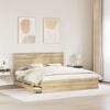 vidaXL Bed Frame with Drawer Sonoma Oak 180 x 200 cm Engineer Wood