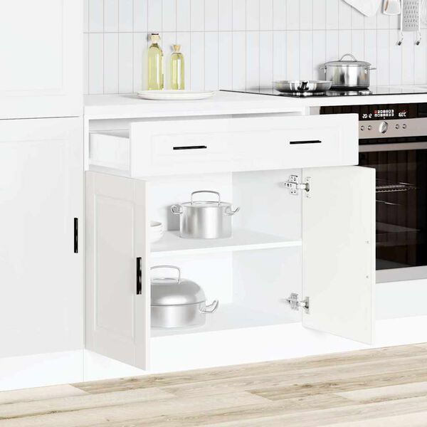 vidaXL Kitchen Base Cabinet Porto White Engineered Wood