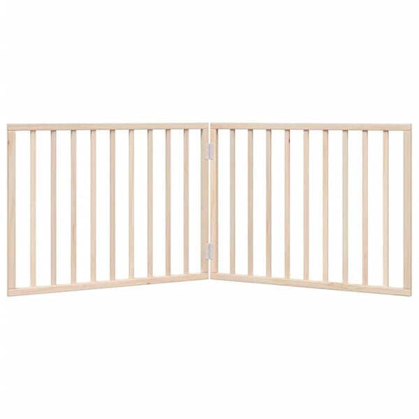 vidaXL Dog Gate Foldable 2 Panels 160 cm Poplar Wood