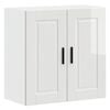 vidaXL Kitchen Wall Cabinet "Porto" High Gloss White Engineered Wood