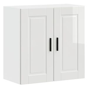vidaXL Kitchen Wall Cabinet "Porto" High Gloss White Engineered Wood