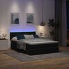 vidaXL Ottoman Bed with Mattress & LEDs Black Queen Velvet