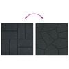 vidaXL Stepping Stone 6 pcs Black 40.5 x 40.5 x 2 cm Rubber