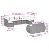 vidaXL 9 Piece Garden Sofa Set with Cushions Grey Poly Rattan