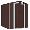 vidaXL Garden Shed Dark Brown 192x191x223 cm Galvanised Steel