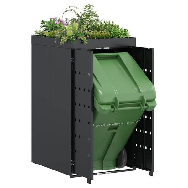 vidaXL Wheelie Bin Storage with Planter Roof for Single 240L Bin