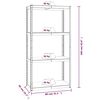 vidaXL 4-Layer Shelves 3 pcs Anthracite Steel&Engineered Wood