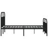 vidaXL Metal Bed Frame without Mattress with Footboard Black 180x200cm