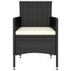 vidaXL 5 Piece Garden Lounge Set Poly Rattan Black