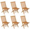 vidaXL 7 Piece Garden Dining Set Solid Teak Wood