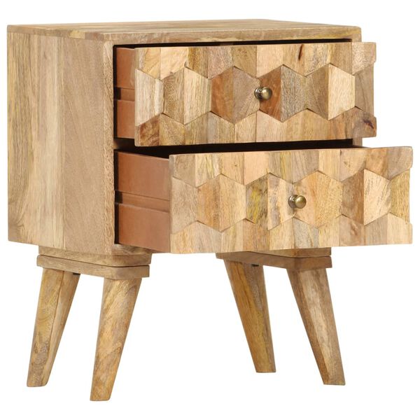 vidaXL Bedside Cabinet 40x30x50 cm Solid Mango Wood