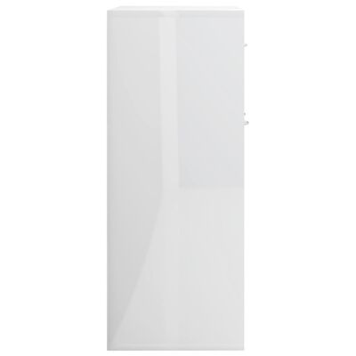 vidaXL Sideboard High Gloss White 60x30x75 cm Engineered Wood