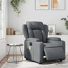 vidaXL Electric Massage Recliner Chair Grey Faux Leather