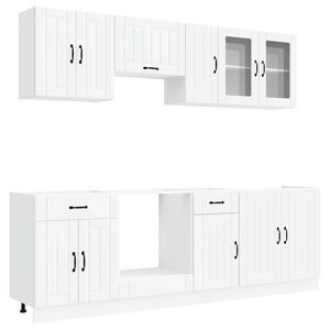vidaXL 8 Piece Kitchen Cabinet Set "Kalmar" White Engineered Wood