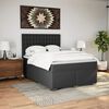 vidaXL Box Spring Bed with Mattress Black Double Faux Leather