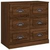 vidaXL Sideboard Brown Oak 70x35.5x67.5 cm Engineered Wood