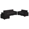 vidaXL 3 Piece Sofa Set with Cushions Black Velvet