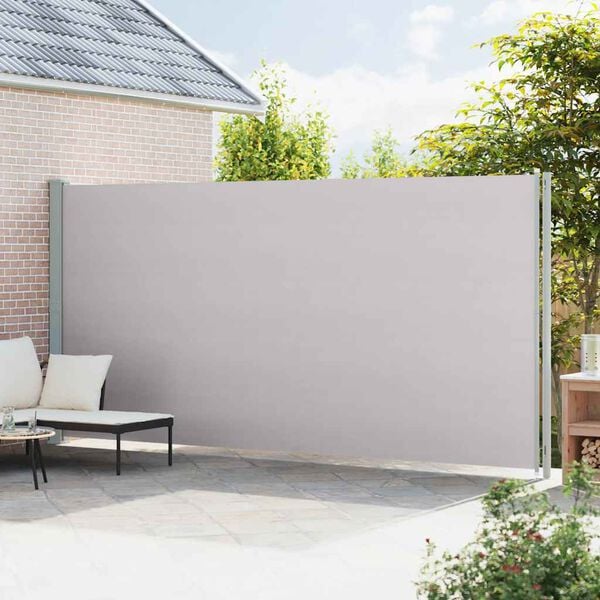 vidaXL Patio Retractable Side Awning 220x600 cm Grey