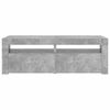 vidaXL TV Cabinet with LED Lights Concrete Grey 120x35x40 cm