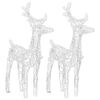 vidaXL Christmas Reindeers 2 pcs Blue 80 LEDs Acrylic
