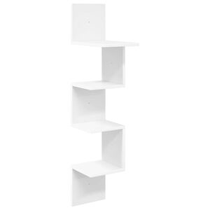 vidaXL Wall Shelf White 32 x 21 x107 cm