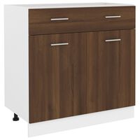 vidaXL Drawer Bottom Cabinet Brown Oak 80x46x81.5 cm Engineered Wood