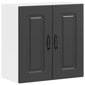 vidaXL Kitchen Wall Cabinet Kalmar Black Engineered Wood