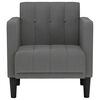 vidaXL Sofa Chair with Armrests Dark Grey 53 cm Fabric