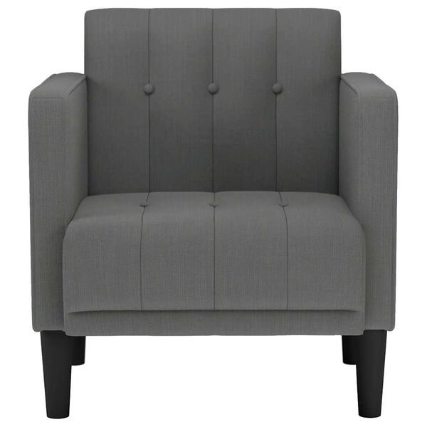 vidaXL Sofa Chair with Armrests Dark Grey 53 cm Fabric