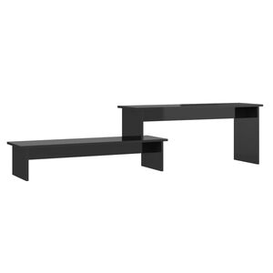 vidaXL TV Cabinet High Gloss Black 180x30x43 cm Engineered Wood