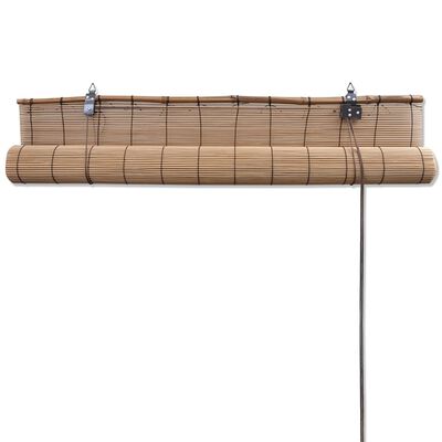 vidaXL Brown Bamboo Roller Blinds 140 x 160 cm