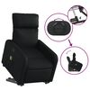 vidaXL Stand up Massage Recliner Chair Black Faux Leather