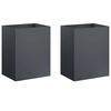 vidaXL Garden Planter 2 pcs Anthracite 40 x 30 x 40 cm